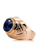 Ring Vintage Sapphire Originálny vintage 14K Produkt s Pink Gold VRC078R